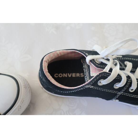 Converse All Star Low Black Pink Gingham Lining Women’s Size 4 / Men’s 3.5 - Picture 4 of 7